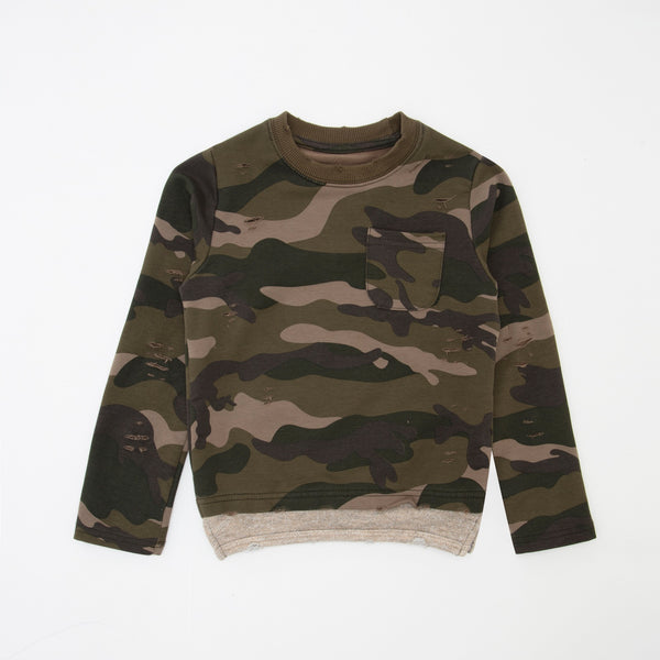 Wholesale of Camouflage-print cotton-jersey sweatshirt