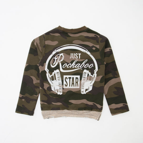 Wholesale of Camouflage-print cotton-jersey sweatshirt