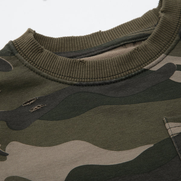 Wholesale of Camouflage-print cotton-jersey sweatshirt
